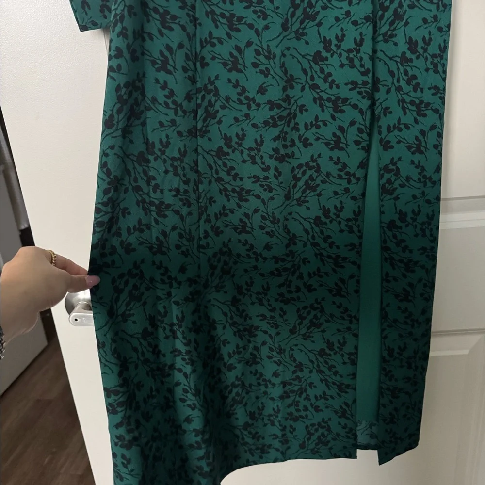 Abercrombie & Fitch Teal Floral Long Sleeve Dress - Picture 4 of 4